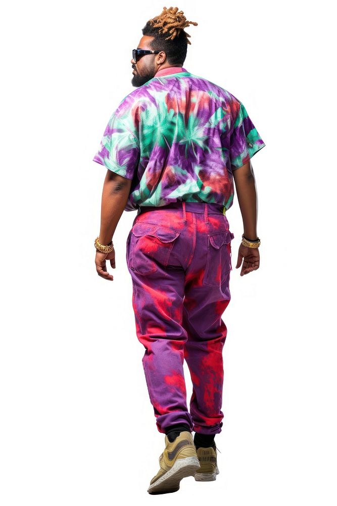 Young American African chubby man standing fashion adult. AI generated Image by rawpixel.