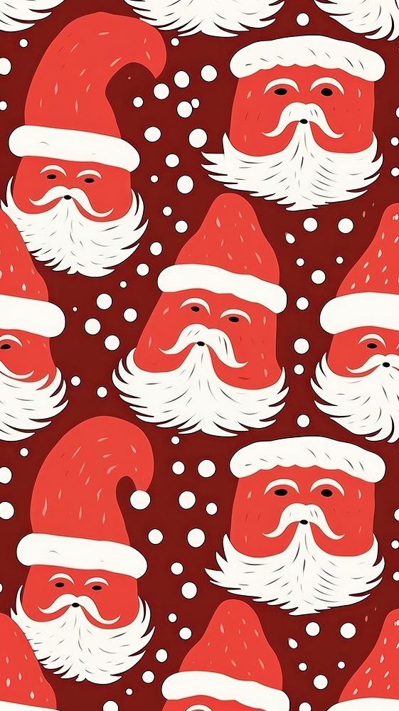 Santa claus pattern celebration backgrounds. AI generated Image by rawpixel.