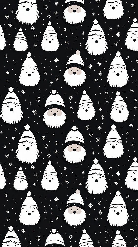 Santa claus pattern backgrounds white. AI generated Image by rawpixel.