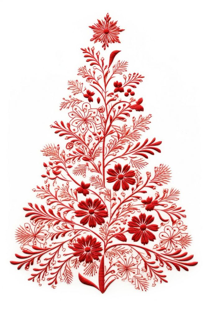 Christmas pattern white tree. AI generated Image by rawpixel.