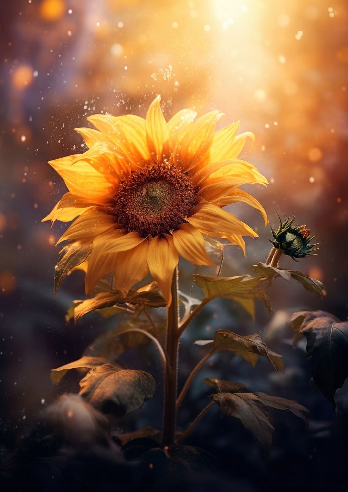 Sunflower outdoors plant inflorescence. AI generated Image by rawpixel.