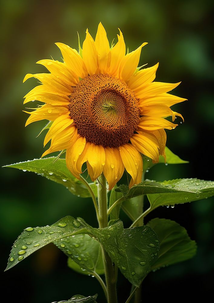 Sunflower blossom plant inflorescence. AI generated Image by rawpixel.