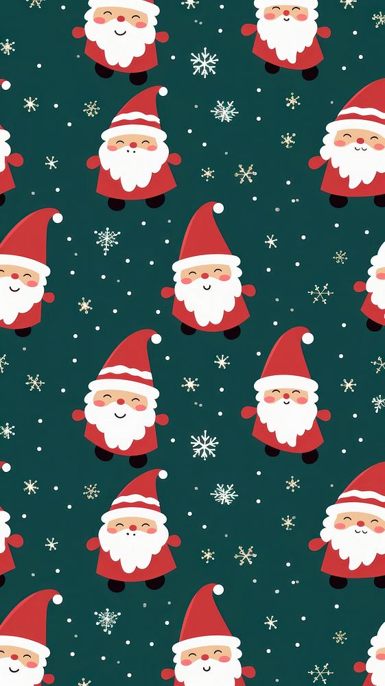 Santa claus pattern backgrounds winter. AI generated Image by rawpixel.