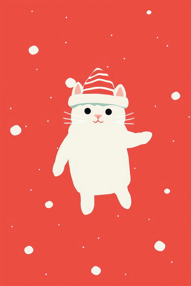 Cat snowman winter cute. AI generated Image by rawpixel.