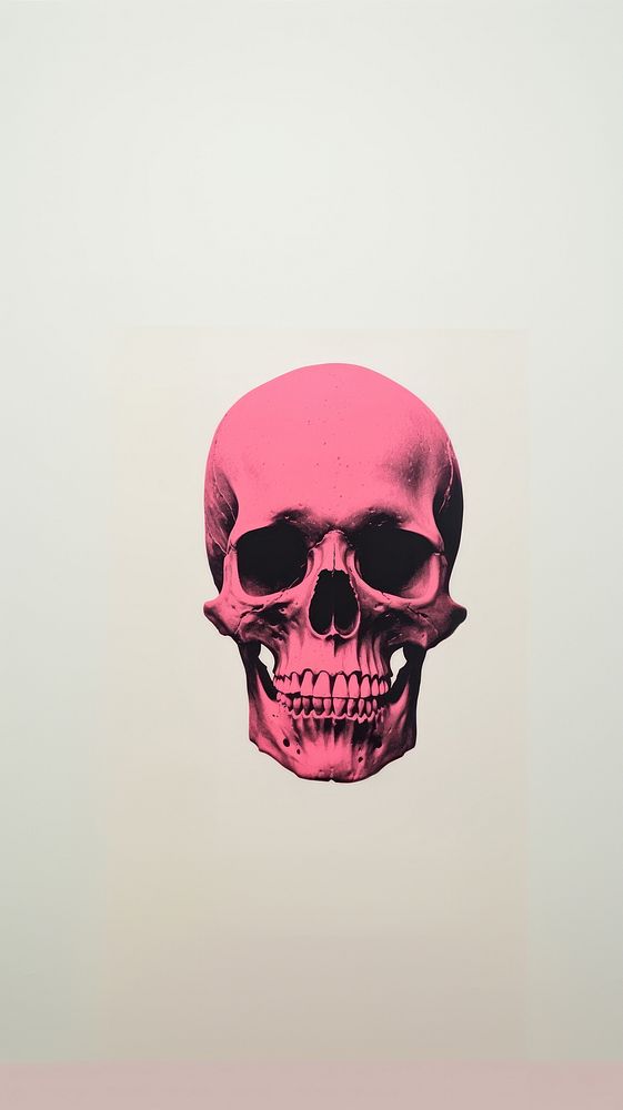 Skull pink red accessories. AI generated Image by rawpixel.