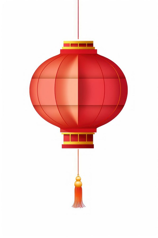 Chinese lantern chinese new year white background chinese lantern. AI generated Image by rawpixel.