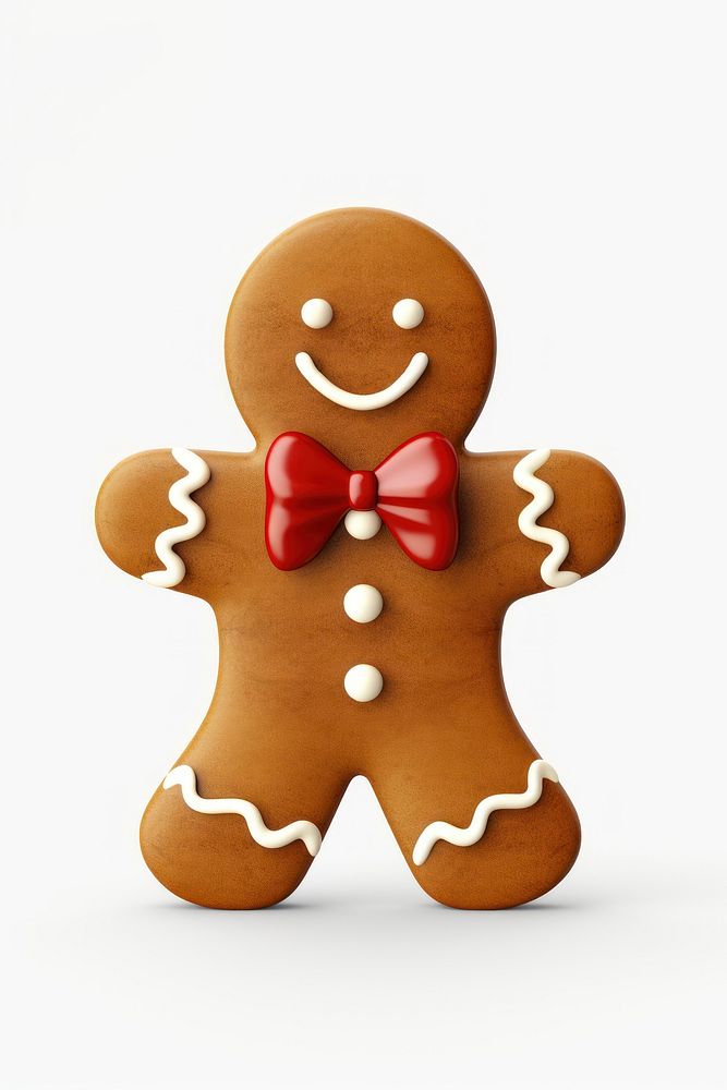 Cutout gingerbread man dessert cookie icing. AI generated Image by rawpixel.