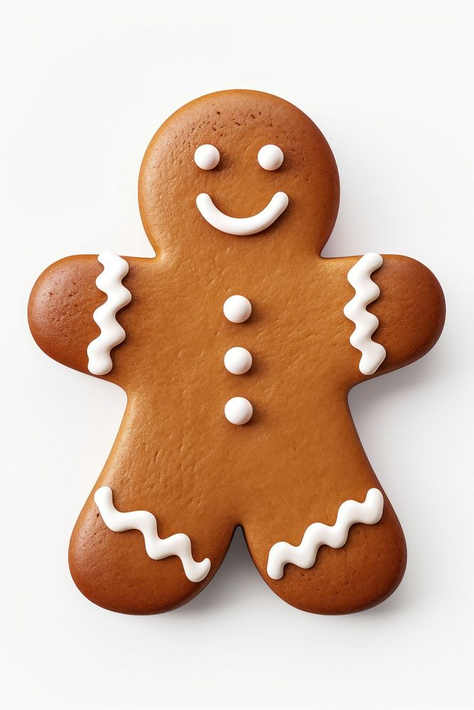 Cutout gingerbread man dessert cookie icing. AI generated Image by rawpixel.