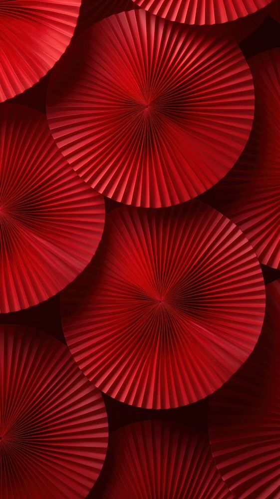 Chinese red paper fans backgrounds repetition decoration. 