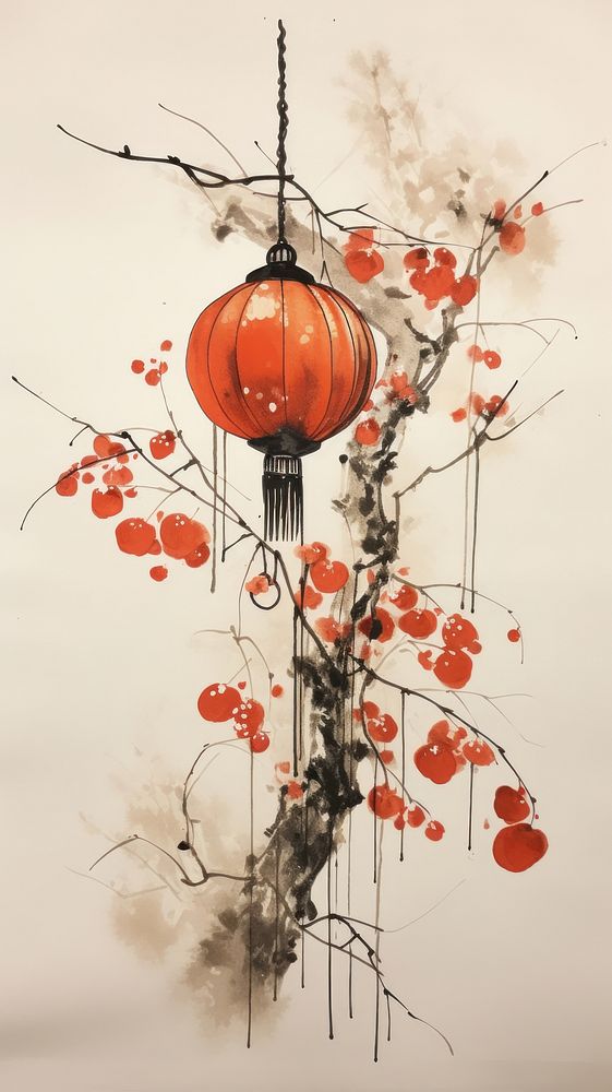 Chinese lantern art chinese lantern creativity. AI generated Image by rawpixel.