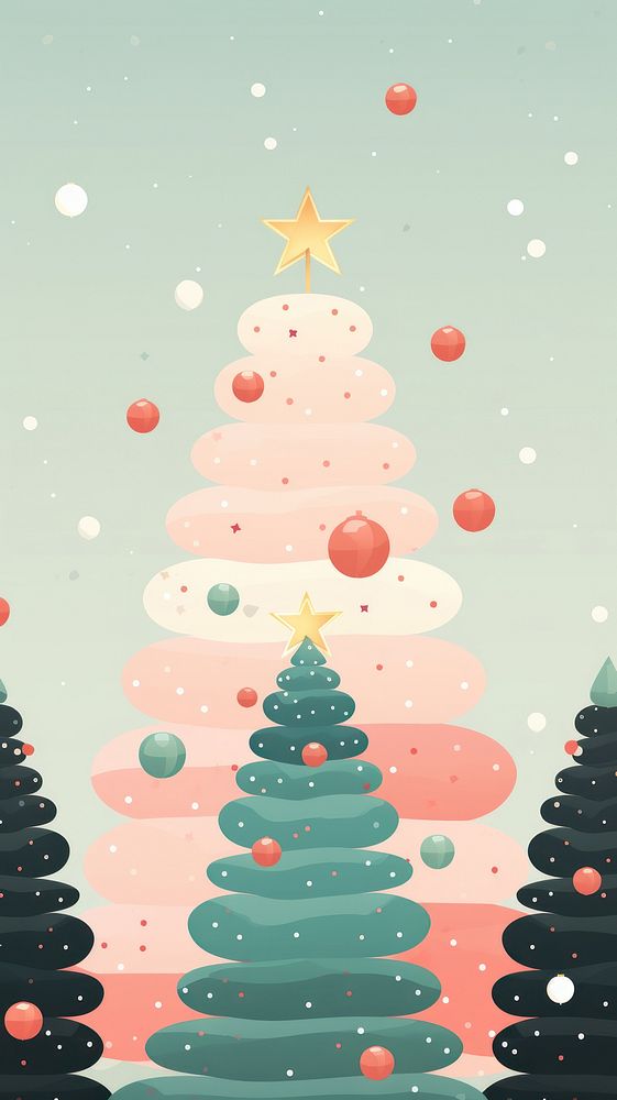 Christmas tree outdoors winter illuminated. AI generated Image by rawpixel.