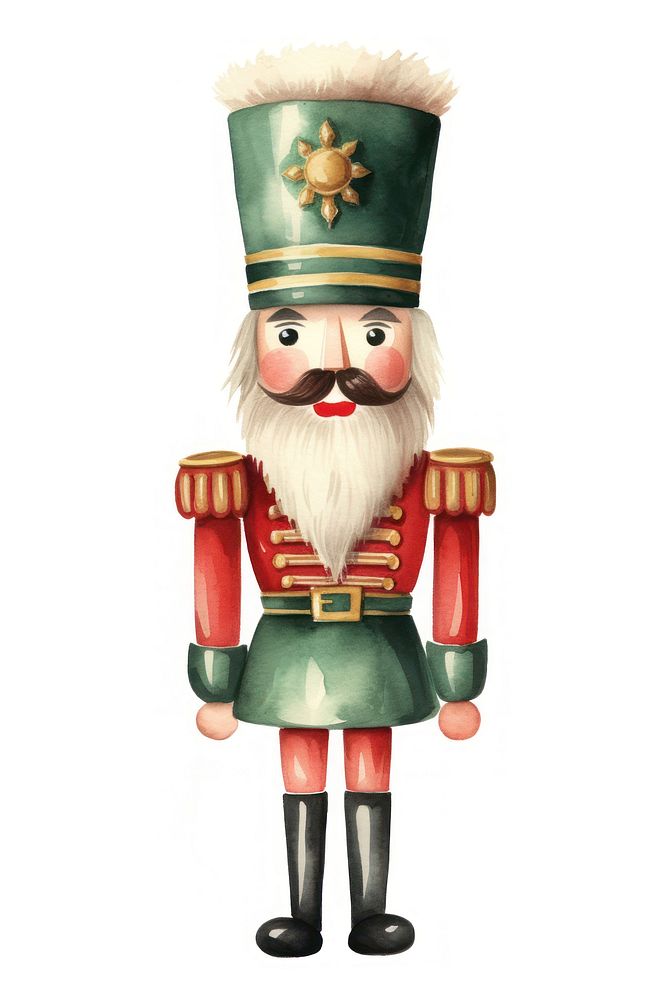 Red nutcracker Christmas christmas white background representation. AI generated Image by rawpixel.