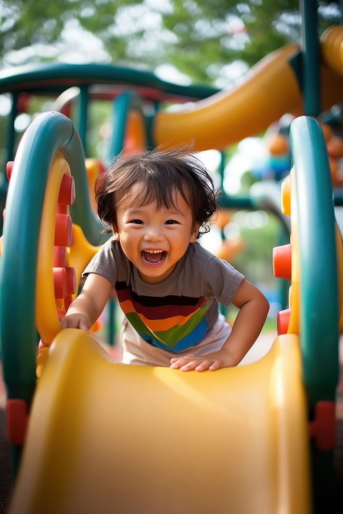 Playground outdoors toddler baby. AI generated Image by rawpixel.