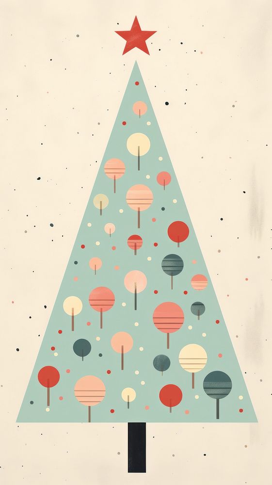 Christmas tree celebration decoration triangle. AI generated Image by rawpixel.