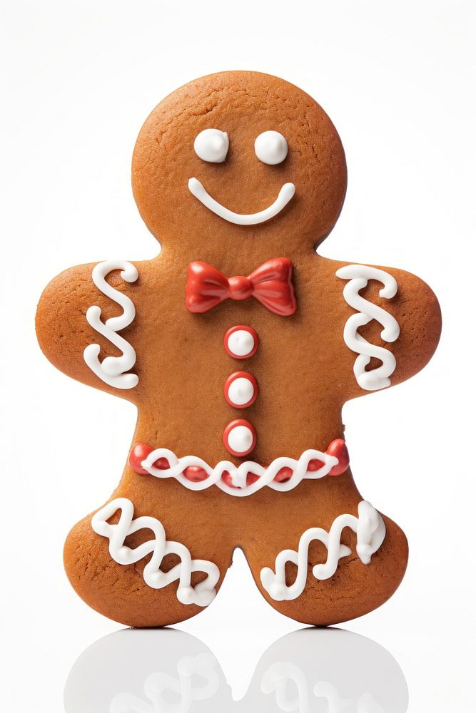 Gingerbread man dessert cookie icing. AI generated Image by rawpixel.