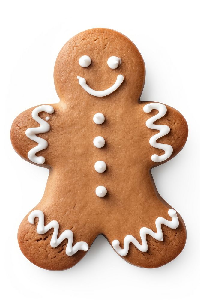 Gingerbread man icing dessert cookie. AI generated Image by rawpixel.