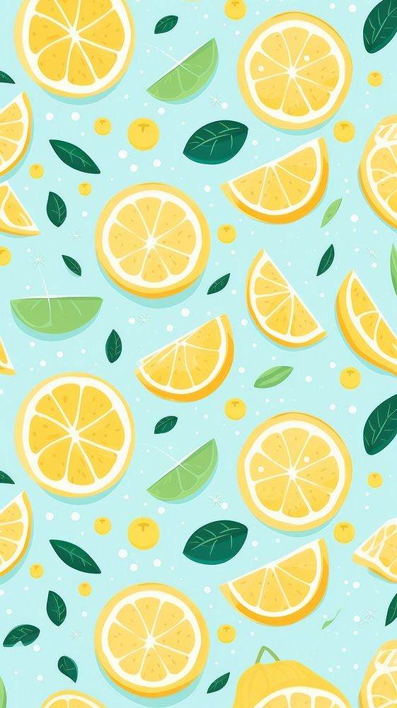 Fresh lemon pattern backgrounds fruit. AI generated Image by rawpixel.