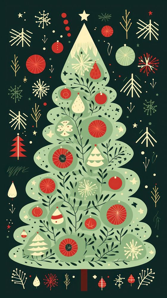 Christmas tree pattern illuminated celebration. AI generated Image by rawpixel.