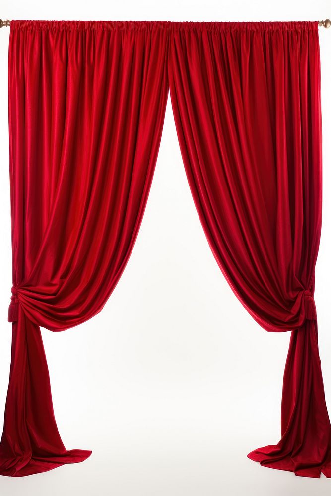 Red Curtain border curtain red white background. AI generated Image by rawpixel.