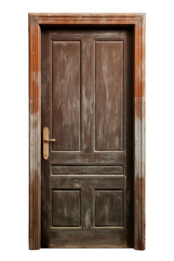 Openned door wood white background architecture. AI generated Image by rawpixel.