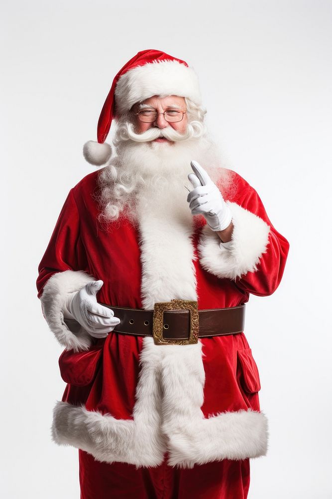 Santa claus smoking a cigar christmas costume adult. AI generated Image by rawpixel.