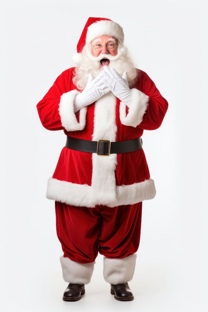 Christmas costume white background santa claus. AI generated Image by rawpixel.