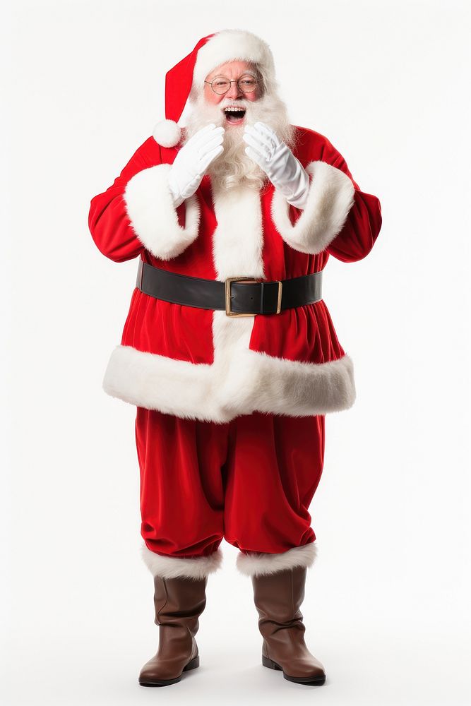 Christmas costume white background santa claus. AI generated Image by rawpixel.
