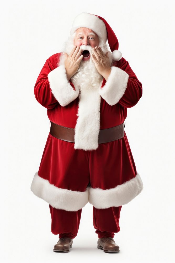 Christmas surprise face santa claus. AI generated Image by rawpixel.
