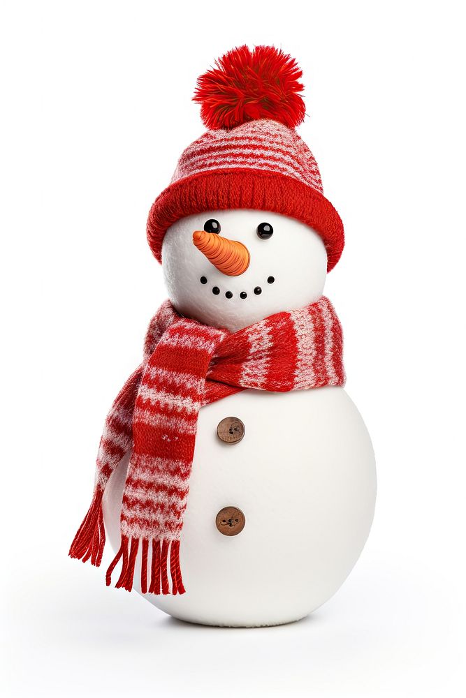 Snowman scarf winter white. AI generated Image by rawpixel.
