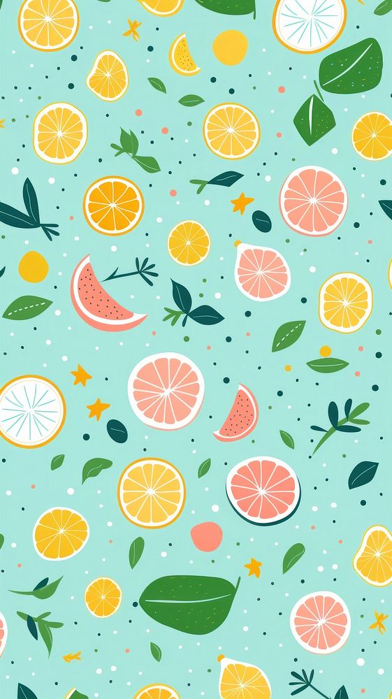 Summer pattern backgrounds grapefruit. AI generated Image by rawpixel.