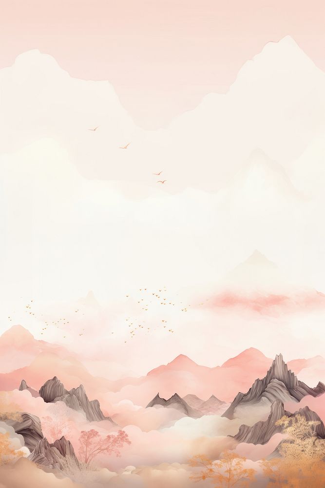 Chinese mountain backgrounds outdoors nature. AI generated Image by rawpixel.