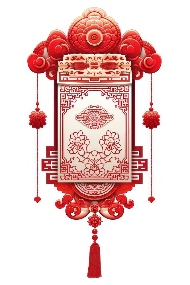 Paper Door Banner lantern white background architecture. AI generated Image by rawpixel.