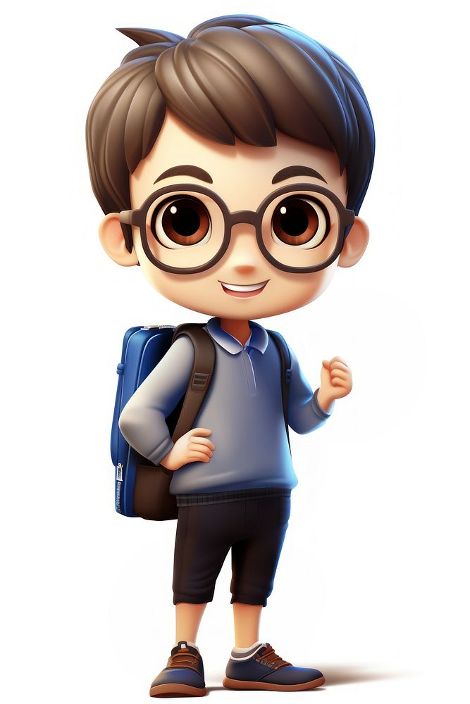 Student cute white background technology. AI generated Image by rawpixel.