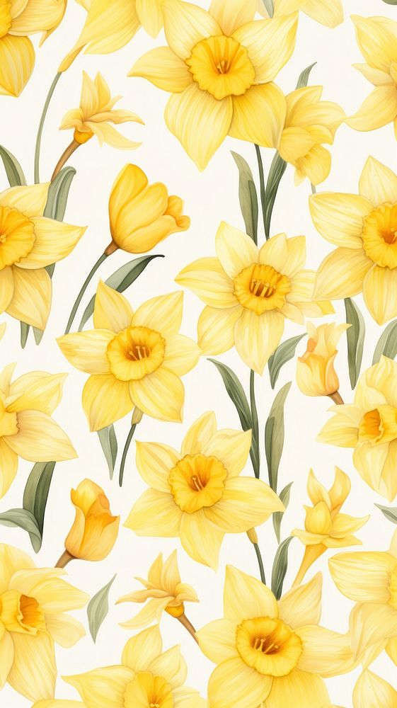 Daffodil daffodil backgrounds wallpaper. AI generated Image by rawpixel.