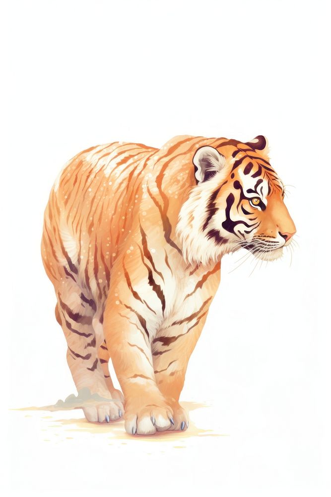 PNG Fat chinese tiger climbing wildlife animal mammal. AI generated Image by rawpixel.