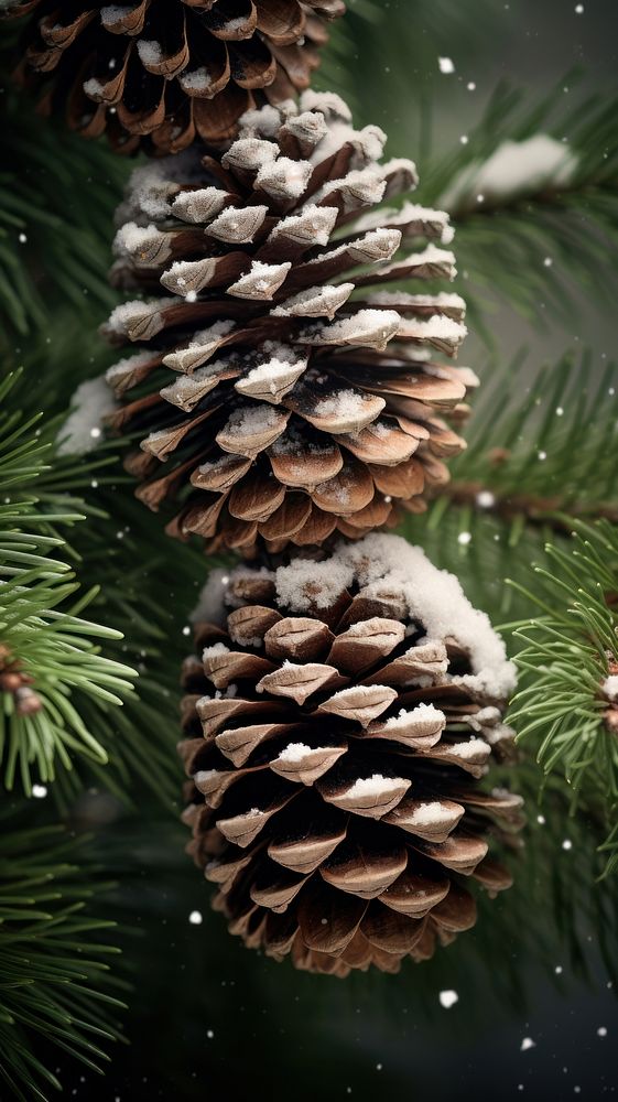 Christmas Pine cones textured pine plant tree. AI generated Image by rawpixel.