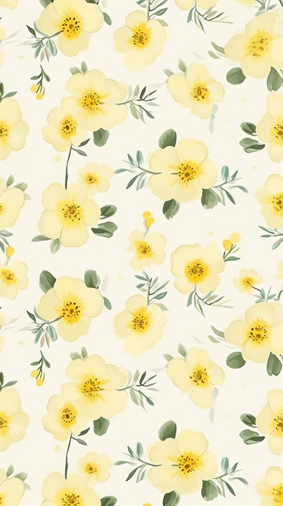 Primrose pattern backgrounds wallpaper. AI generated Image by rawpixel.