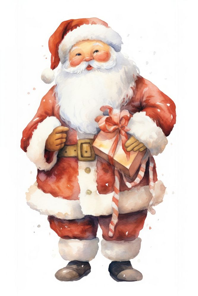 Santa Claus winter white background santa claus. AI generated Image by rawpixel.
