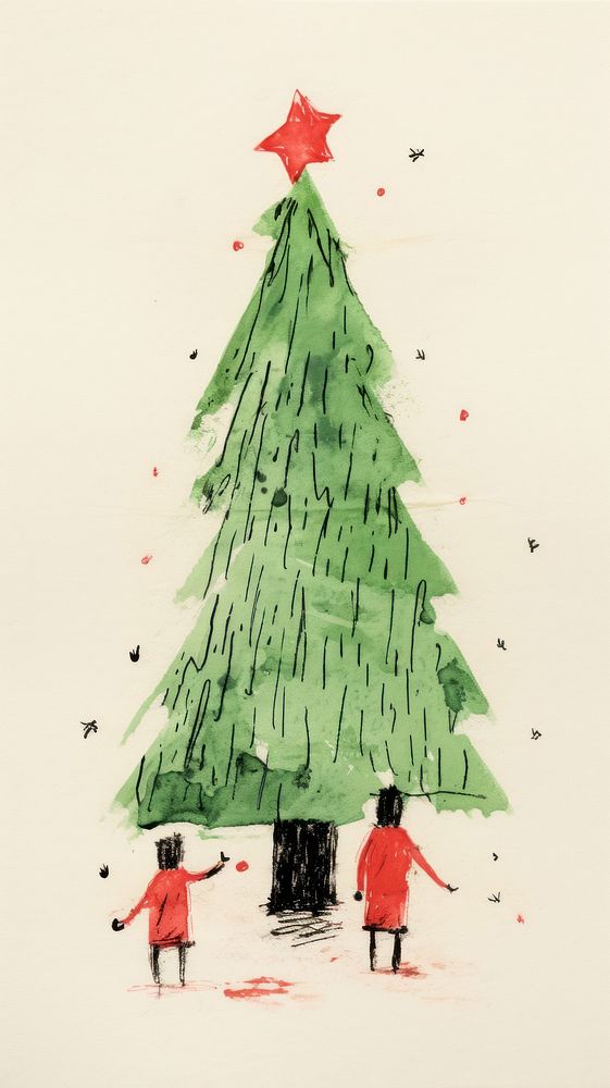 Christmas tree christmas paper plant. AI generated Image by rawpixel.