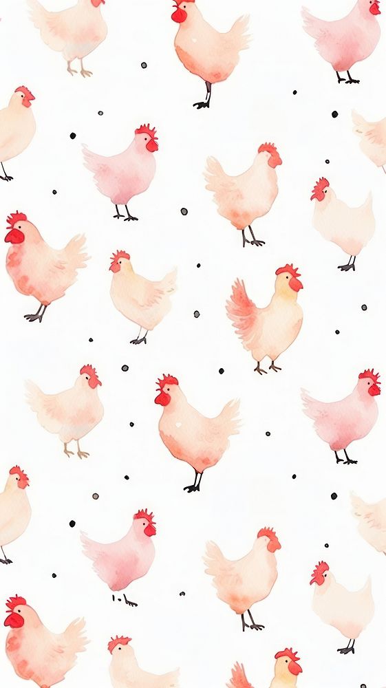 Chicken backgrounds poultry pattern. AI generated Image by rawpixel.