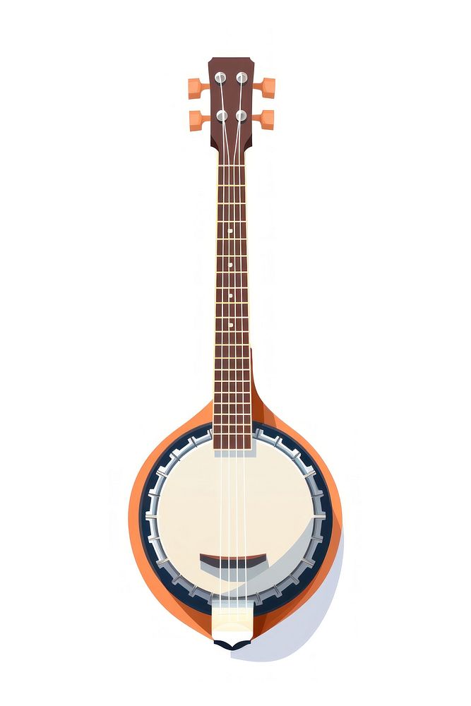 A banjos guitar white background performance. AI generated Image by rawpixel.