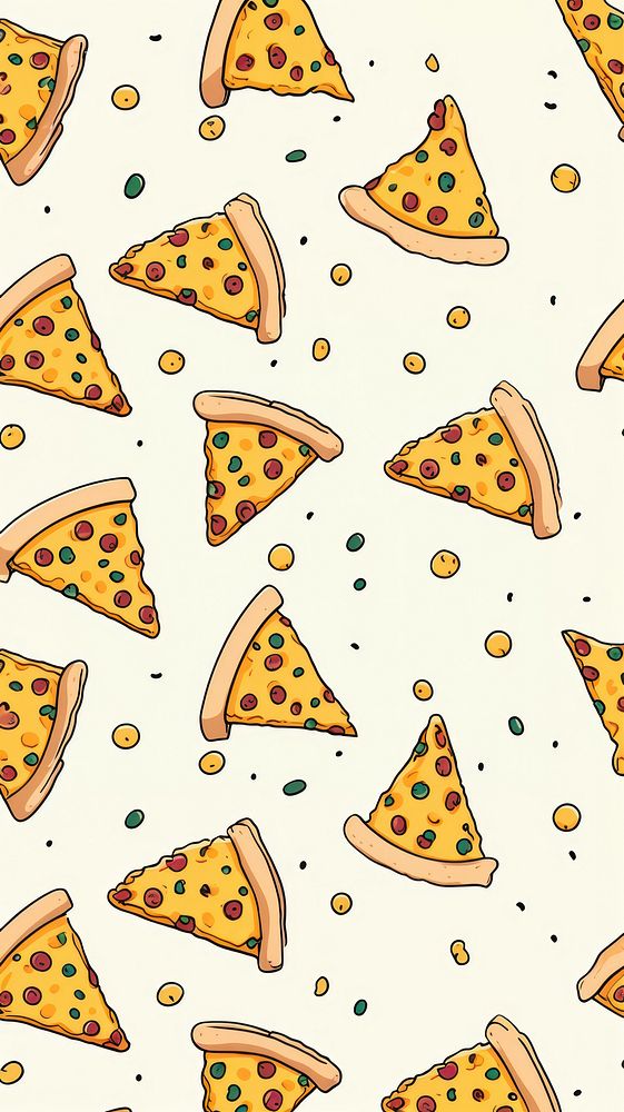 Pizza pattern food confectionery. AI generated Image by rawpixel.