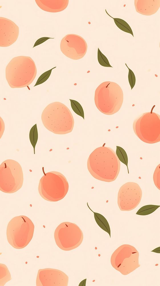 Peach pattern backgrounds fruit. AI generated Image by rawpixel.