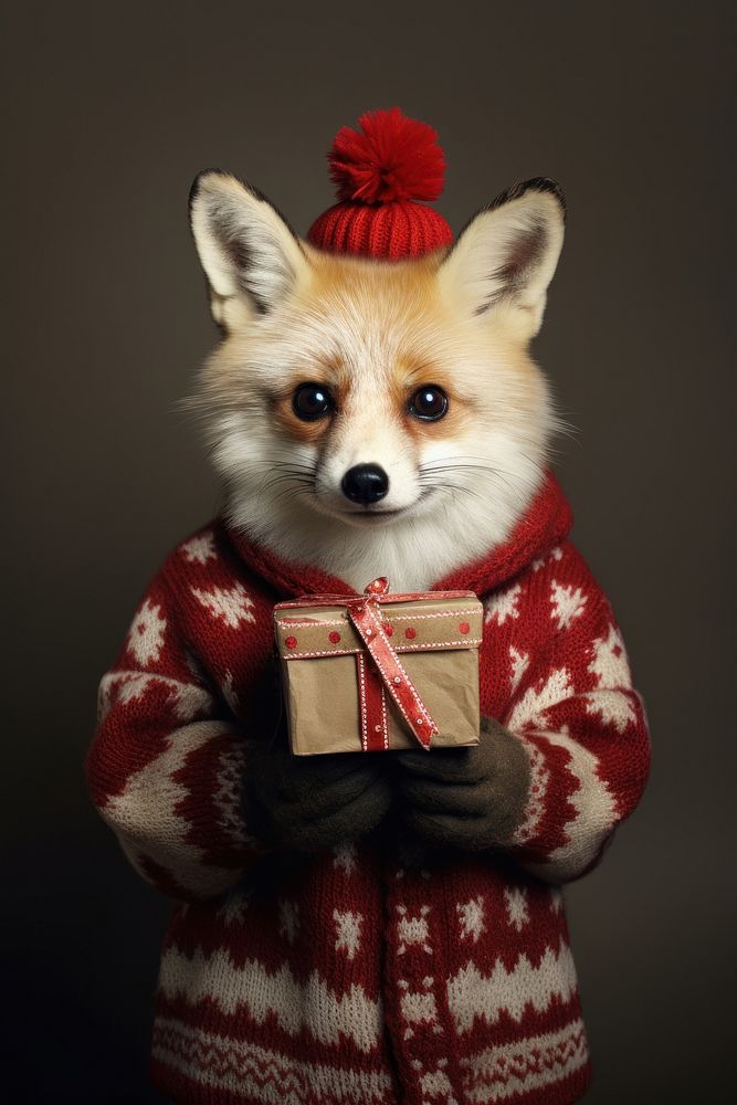 Fox animal fox christmas. AI generated Image by rawpixel.