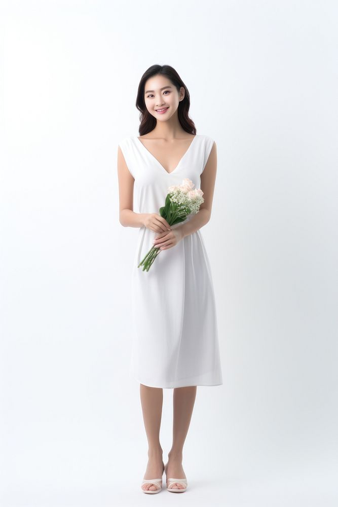 Standing fashion wedding dress. AI generated Image by rawpixel.