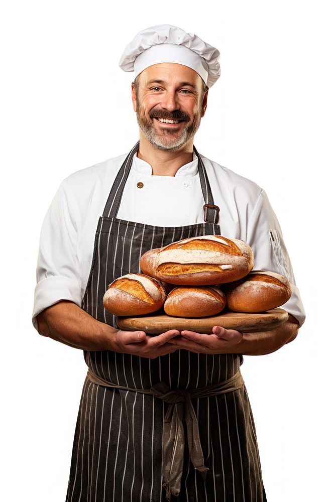 A male baker standing adult bread. AI generated Image by rawpixel.