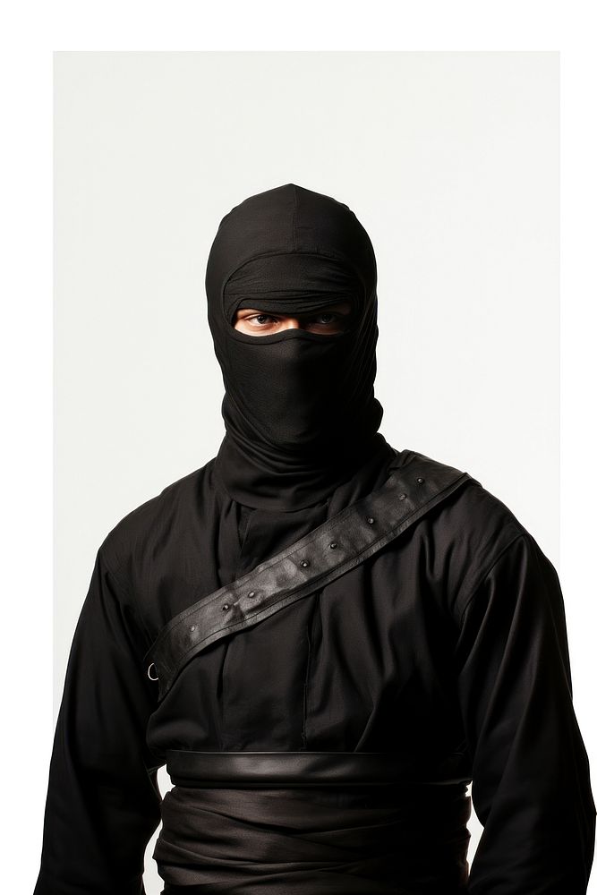 A male ninja adult white background architecture. AI generated Image by rawpixel.