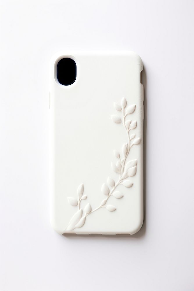 A soft phone case white white background mobile phone. AI generated Image by rawpixel.