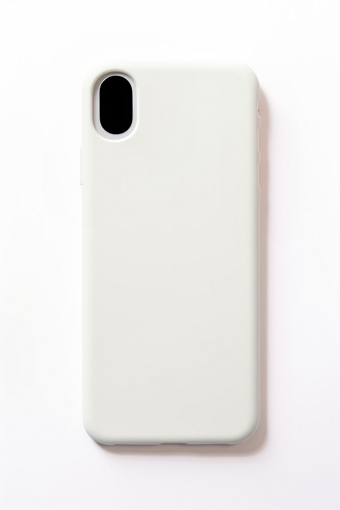A silicone phone case white white background mobile phone. AI generated Image by rawpixel.