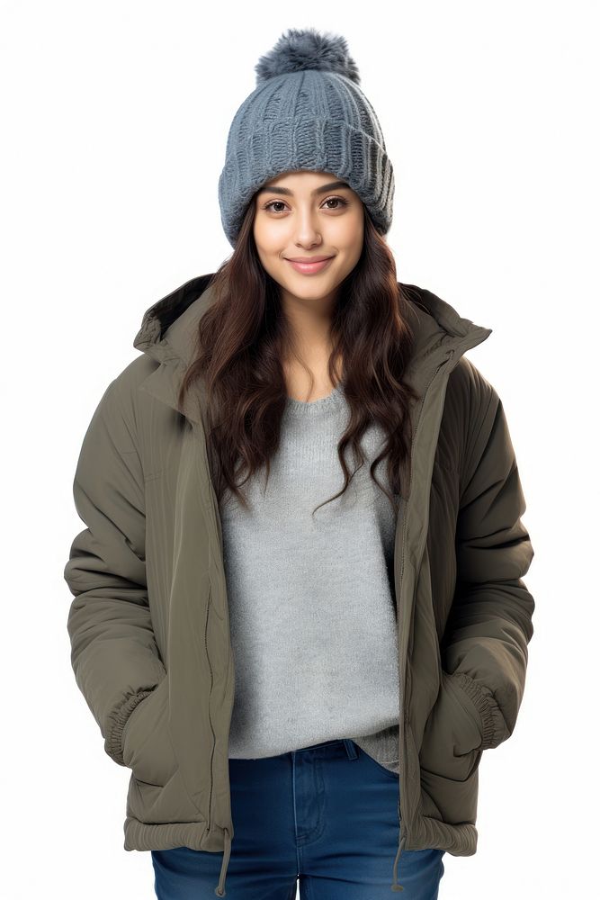 Beanie sweater jacket winter. AI generated Image by rawpixel.